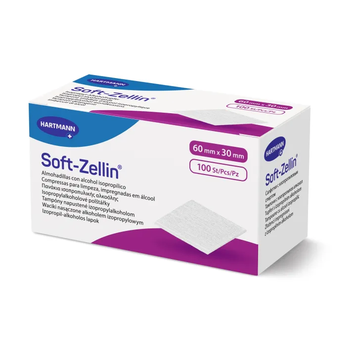 HARTMANN Soft-Zellin gebrauchsfertige Alkoholtupfer à 100 Stück