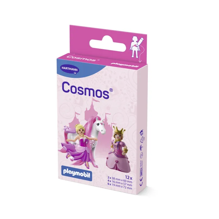 HARTMANN Cosmos Playmobil Prinzessin à 12 Pflasterstrips in 3 Größen