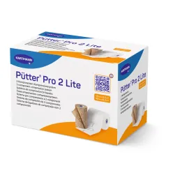 HARTMANN PütterPro 2 Lite – Kurzzug Polsterbinde Kompressionsbinde mit Langzug-Eigenschaft